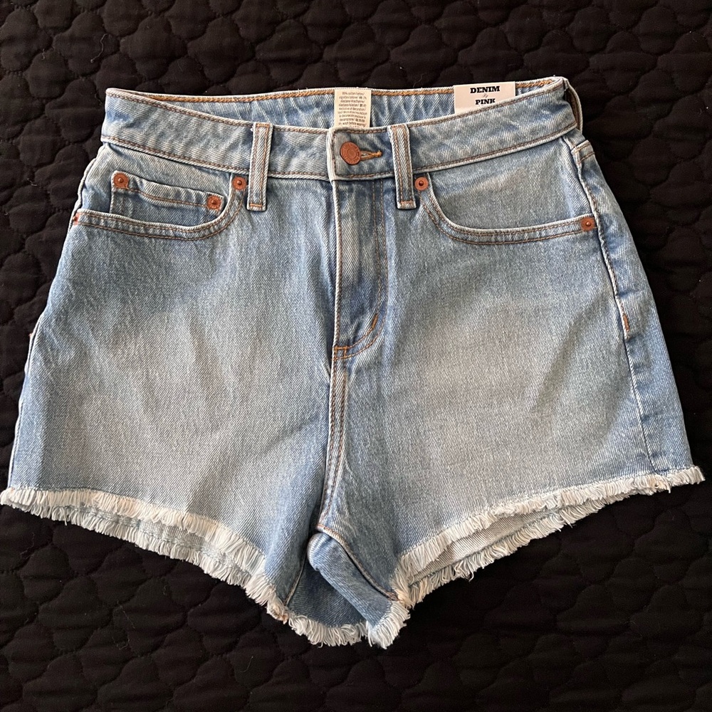 *NWT* VS PINK Denim High-Waisted Shorts
